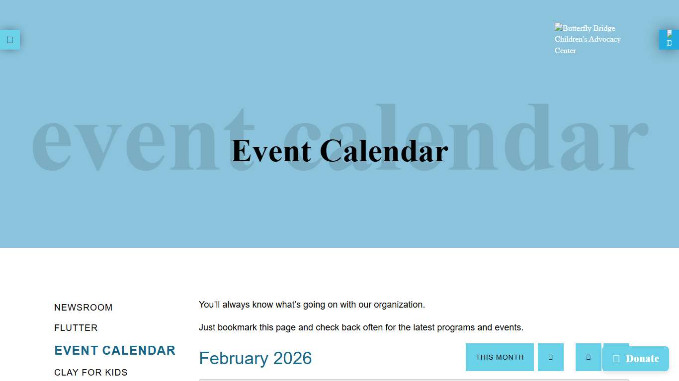 Event Calendar : News & Events : Butterfly Bridge Children's Advocacy Center