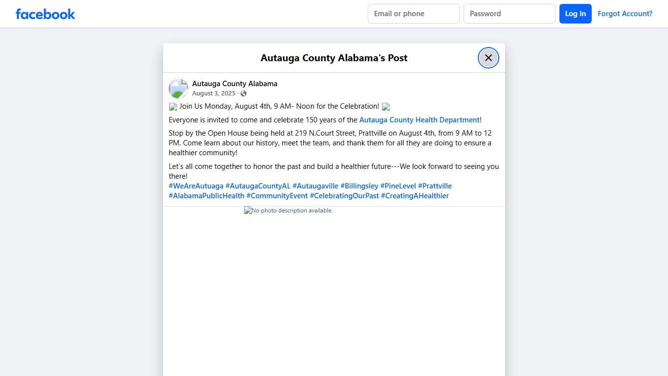 🎉 Join Us Monday, August 4th, 9... - Autauga County Alabama Facebook